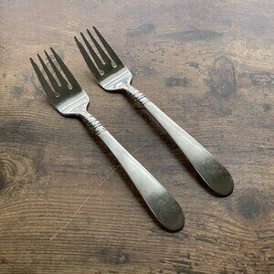 Wallace Salad Fork Set of 2 WAS167 18/10 Stainless Steel 7" Replacement Flatware